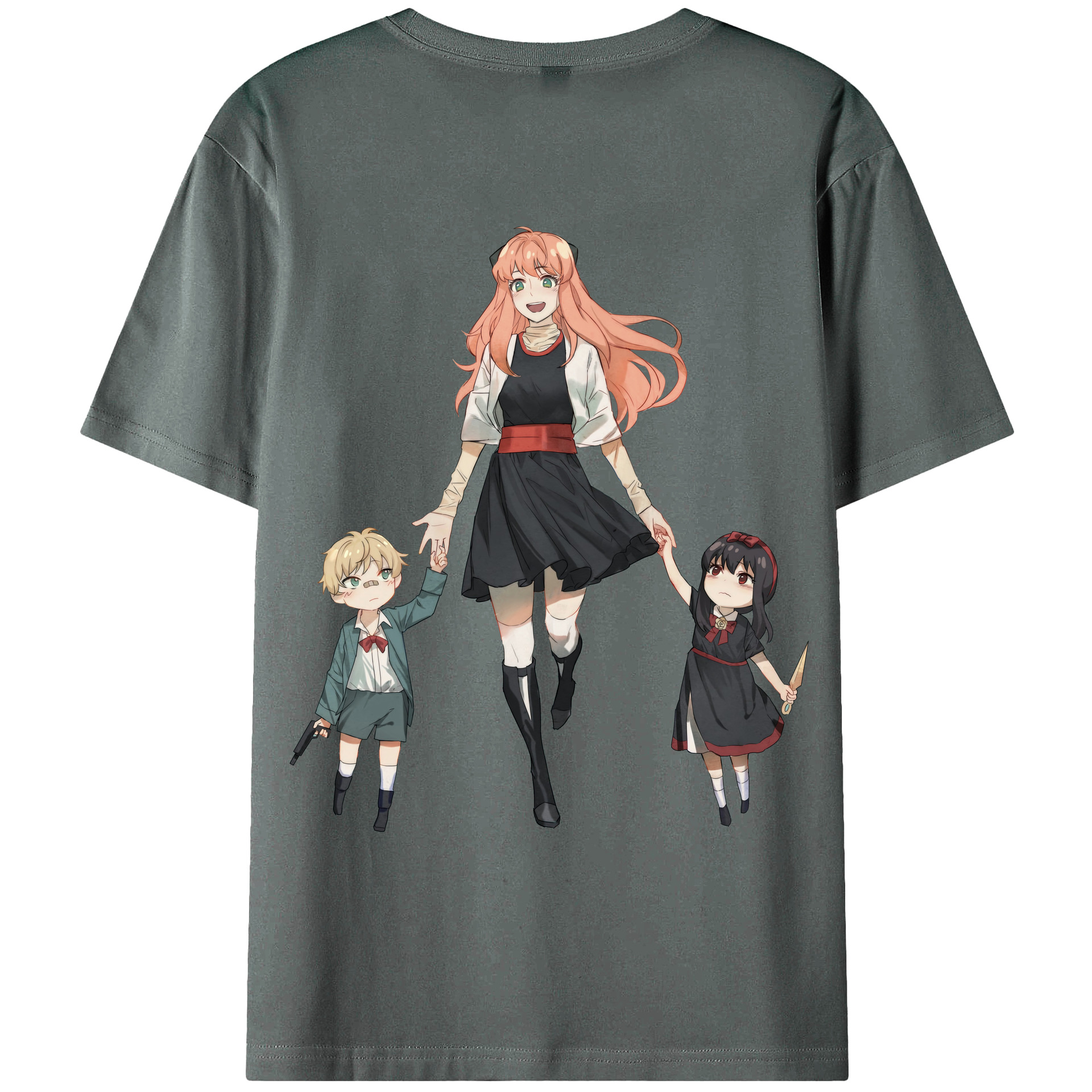 （画像用） SPY×FAMILY间谍家家酒 綿100％ メンズ半袖Tシャツ（バックプリント） 通気性
